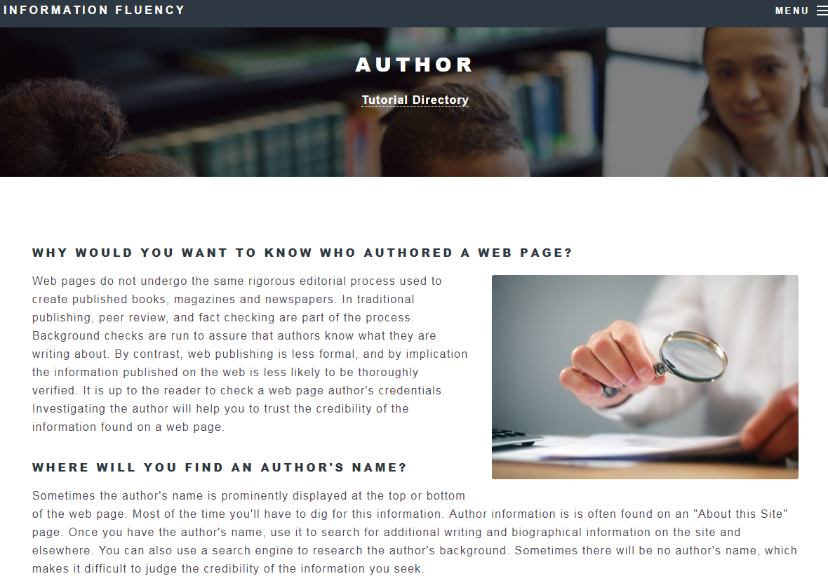 Author Tutorial Directory
