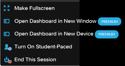 Pear Deck options include student self-paced