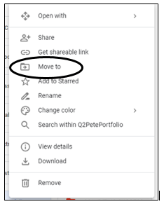 Dialogue box opened. Move to command circled.